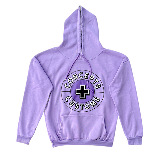 Wanderlust Postcard Hoodie - Lavender