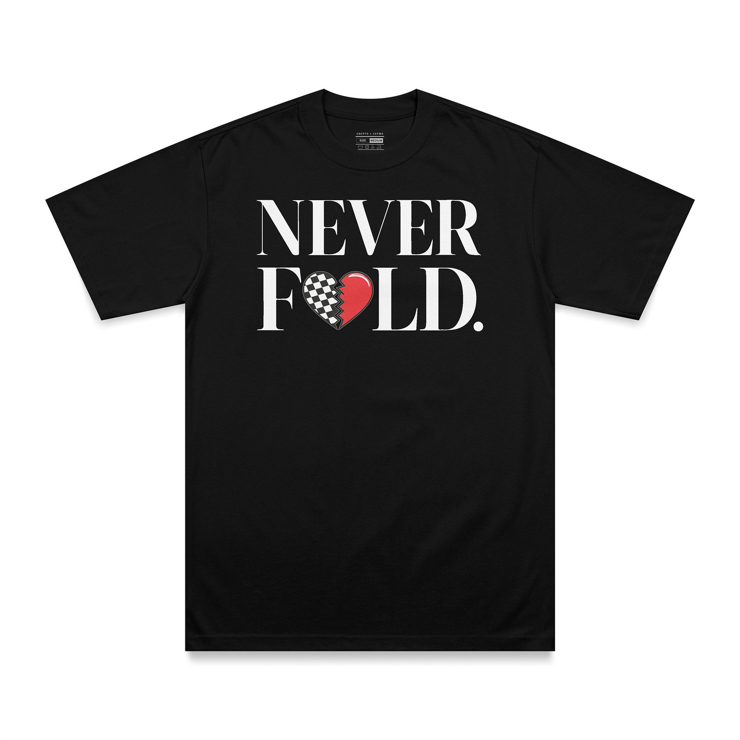 Never Fold Tee - Jet Black