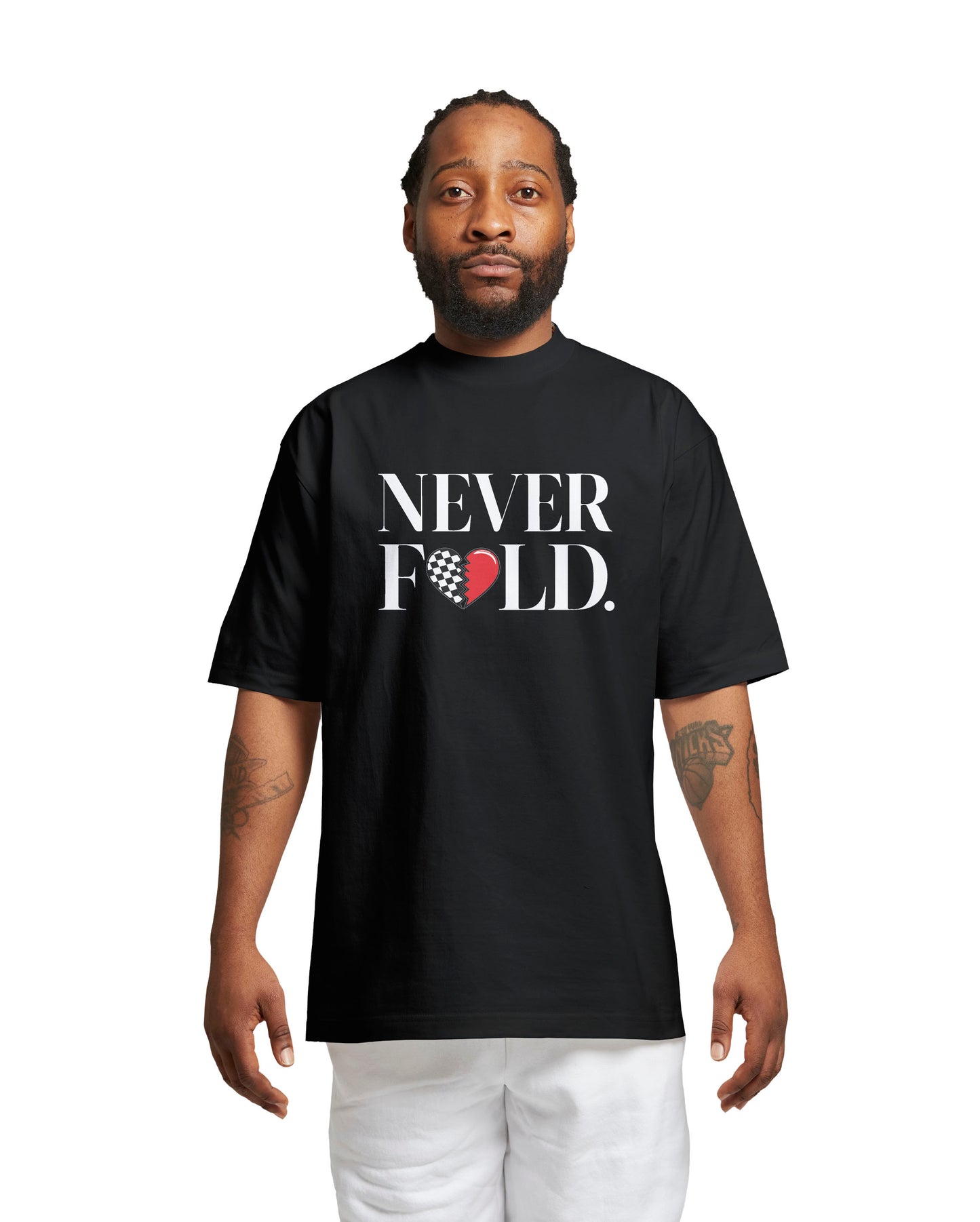 Never Fold Tee - Jet Black