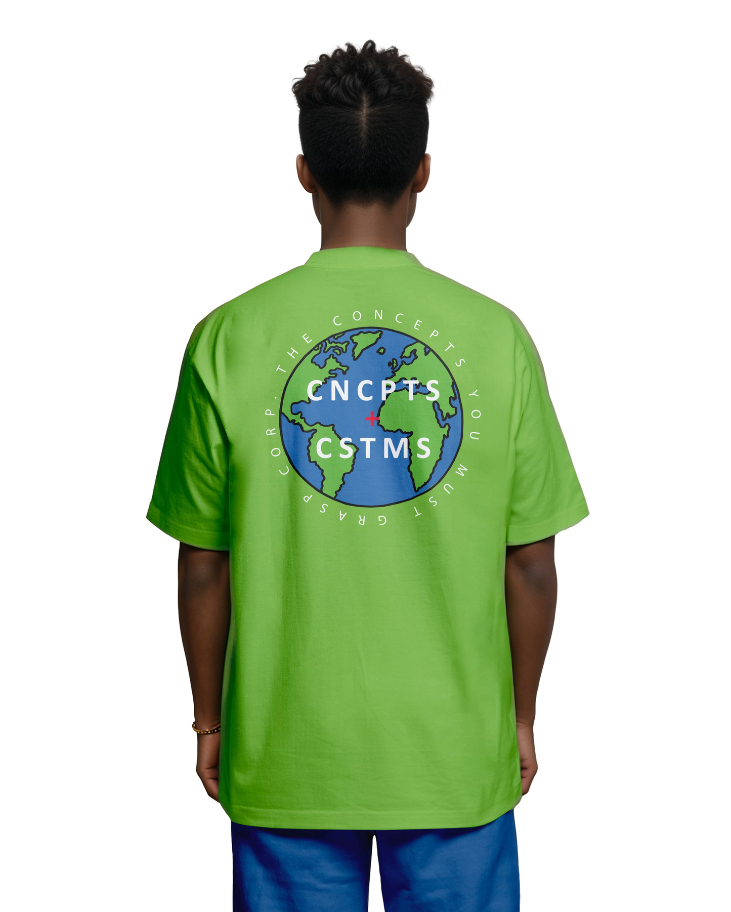 Super Global Tee (Puff) - Lime Green